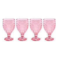 FITZ AND FLOYD TRESTLE GOBLET BLUSH