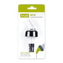 A 1oz measured pourer in green and white packaging.