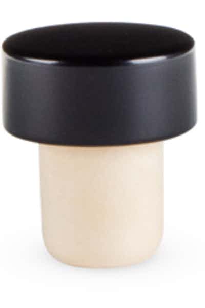 Solid Black Bottle Stopper