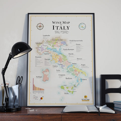 Wine Map of Italy Print