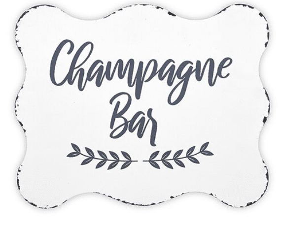 Champagne Bar Metal Sign