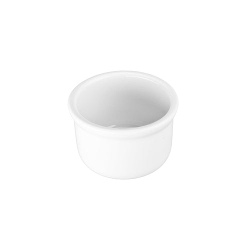 White ceramic bowl on a white background