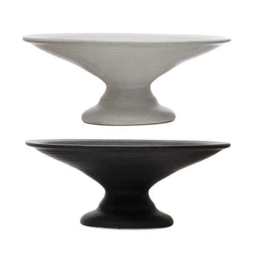Stoneware Pedestal with Matte Finish - Sold Separately