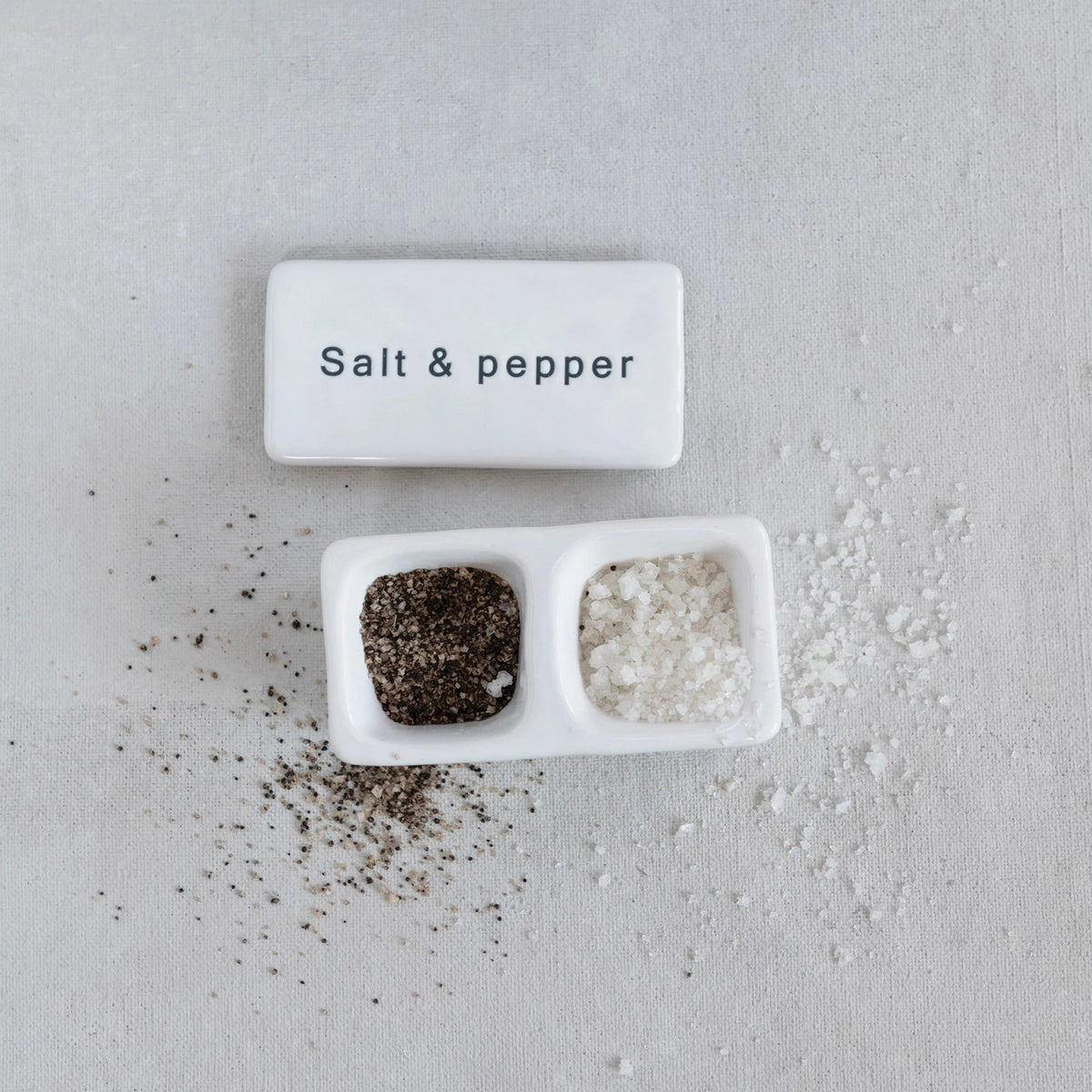 Stoneware Pinch Pot-Salt & Pepper