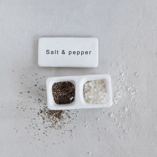 Stoneware Pinch Pot-Salt & Pepper
