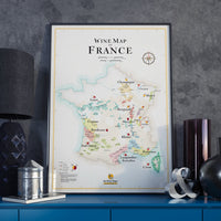 Wine Map of France Print