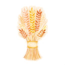 A table accent card made to look like a bunch of wheat