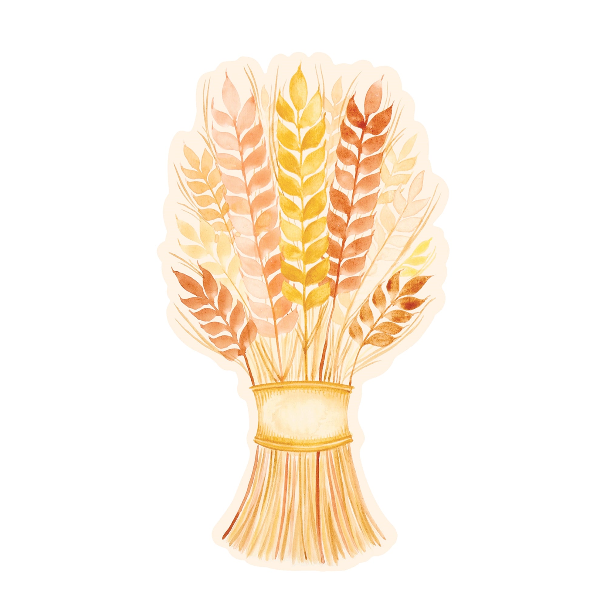 A table accent card made to look like a bunch of wheat