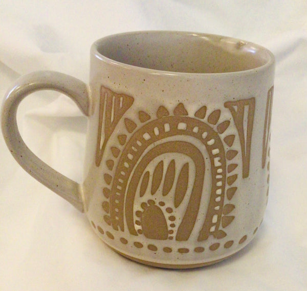 Hand-Painted Stoneware Mug, 3 Styles