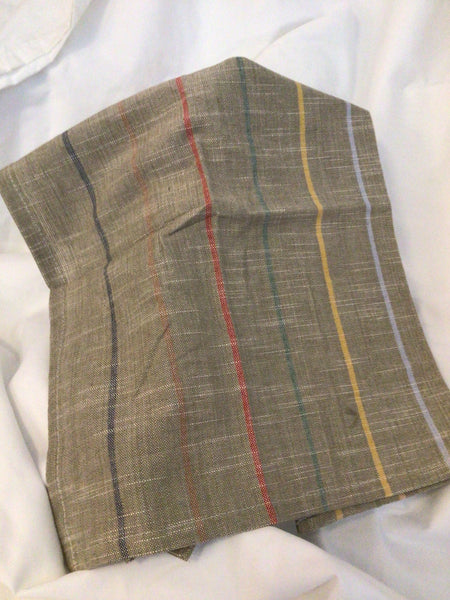 Woven Cotton Tea Towel with Stripes