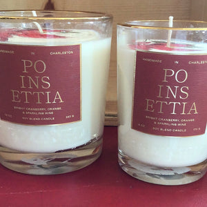Rewined Poinsettia Candle