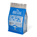 A pack of The Roasterie Kansas City Blend coffee, with branding and graphics that include a rocket, globe, and other Kansas City related imagery.